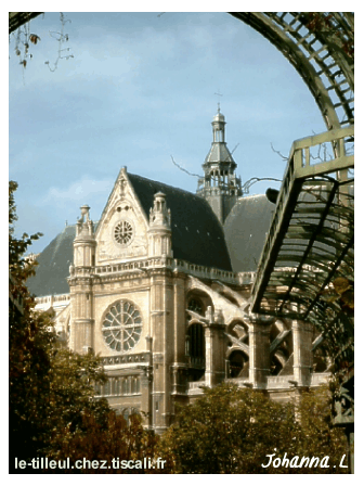 Eglise Saint-Eustache vu des jardins des Halles
