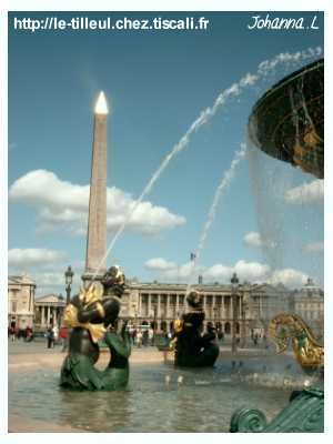 Place de la concorde, vue de l'obélisque